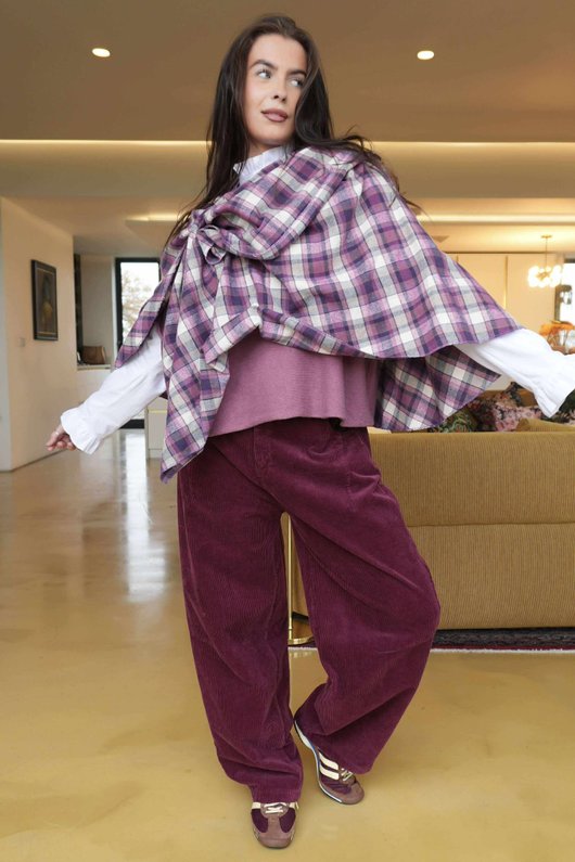 Gilbert Cord Barrel Pant Burgundy /16=